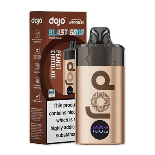  Peanut Chocolate Dojo Blast 6000 Disposable Vape by Vaporesso 20mg 